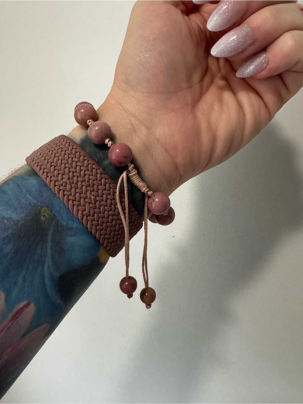 Pink Rhodochrosite Beaded Bracelet - Picture 2 of 2